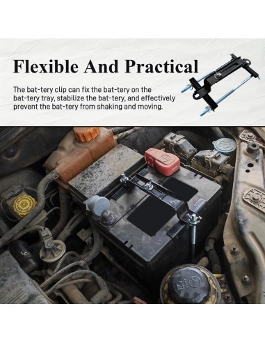 Soporte de Batería Ajustable PACLVIO Universal 23 cm Metal