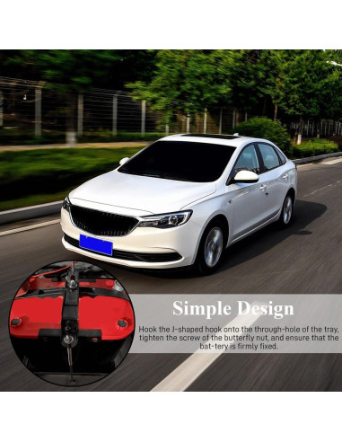 Soporte de Batería Ajustable PACLVIO Universal 23 cm Metal