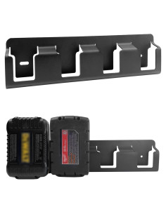Soporte de Pared para Baterías YAMTO 4 Slots 6.0Ah Dewalt Milwaukee
