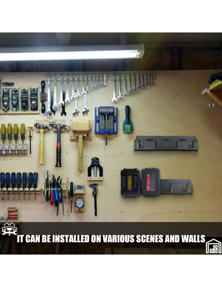 Soporte de Pared para Baterías YAMTO 4 Slots 6.0Ah Dewalt Milwaukee
