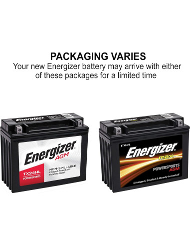 Batería AGM Energizer TX24HL 12V 21Ah para Motocicletas y ATV