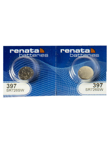 Baterías de Óxido de Plata Renata 397 SR726SW - 1.55V (2 Unidades)