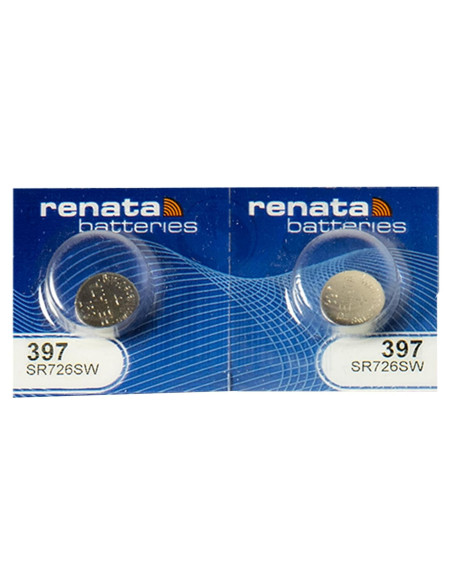 Baterías de Óxido de Plata Renata 397 SR726SW - 1.55V (2 Unidades)