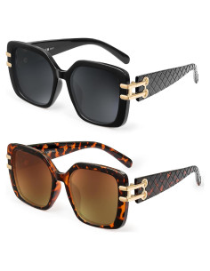 Gafas de sol JM Vintage grandes UV400 para mujeres