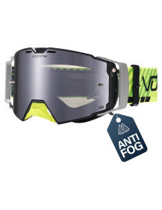 Gafas de Motocross VOZAPOW Anti-Niebla Lente REVO Plateado