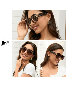 Gafas de sol JM Vintage grandes UV400 para mujeres 2