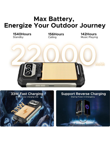 DOOGEE V Max S 5G Teléfono Resistente 22000mAh 24GB/256GB