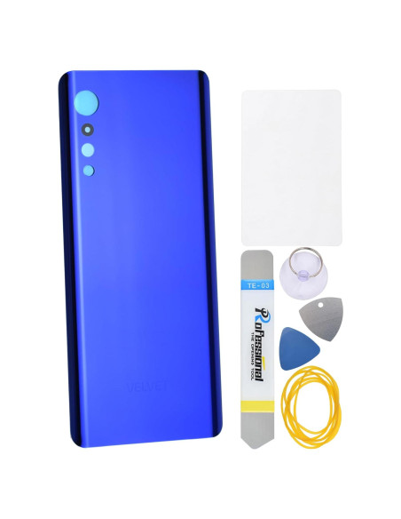Cubierta Trasera de Vidrio Azul Aurora LG Velvet 5G con Adhesivo