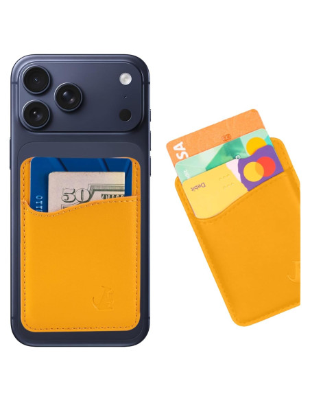 Billetera Adhesiva de Cuero Wallaroo para Teléfonos - Soporte de 3 Tarjetas