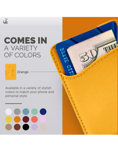 Billetera Adhesiva de Cuero Wallaroo para Teléfonos - Soporte de 3 Tarjetas