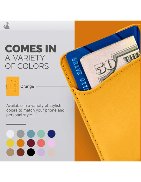 Billetera Adhesiva de Cuero Wallaroo para Teléfonos - Soporte de 3 Tarjetas