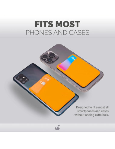 Billetera Adhesiva de Cuero Wallaroo para Teléfonos - Soporte de 3 Tarjetas