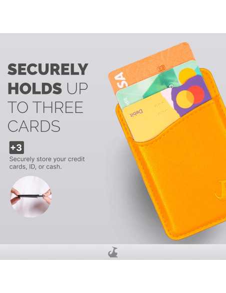 Billetera Adhesiva de Cuero Wallaroo para Teléfonos - Soporte de 3 Tarjetas