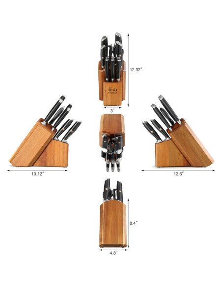 Juego de cuchillos Cangshan L Series 12 piezas acero forjado