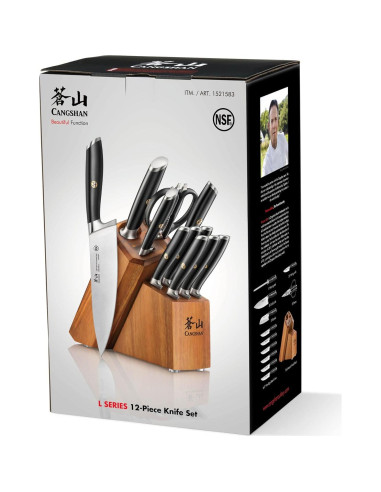Juego de cuchillos Cangshan L Series 12 piezas acero forjado