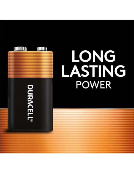 Baterías Alcalinas Duracell 9V CopperTop - 4 Unidades