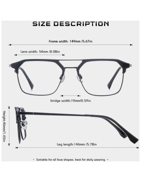 Gafas de Luz Azul PRIVOZA UV400 para Hombres y Mujeres