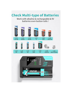 Probador de Baterías Digital Dlypow DB1 con Pantalla LCD 2