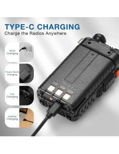 Batería Recargable USB-C 1800mAh BAOFENG BL-5 para UV-5R 2
