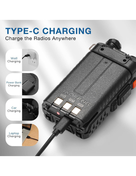 Batería Recargable USB-C 1800mAh BAOFENG BL-5 para UV-5R