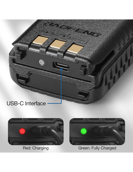 Batería Recargable USB-C 1800mAh BAOFENG BL-5 para UV-5R