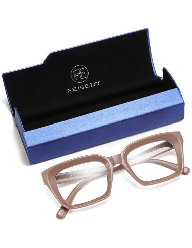 Montura de Gafas Cuadrada Gruesa FEISEDY B2461 para Mujeres