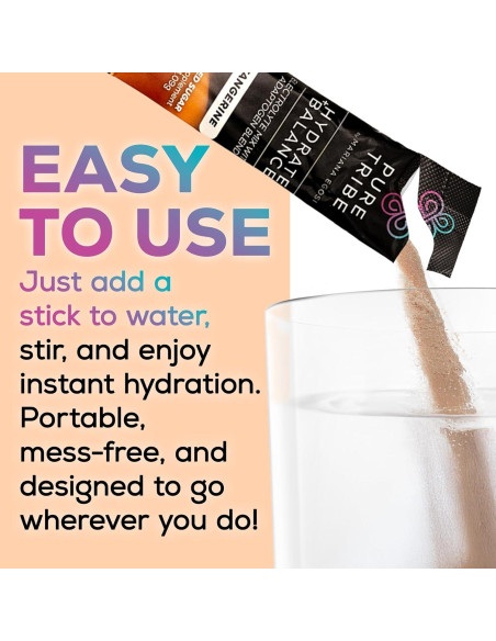 Paquete de Polvo de Electrolitos Pure Tribe - Sabor Mandarina - 30 Porciones