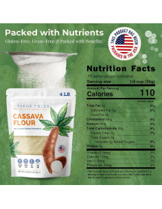 Harina de Yuca Thrive Fields 1.81 kg - Sin Gluten y Granos 2