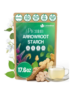 Almidón de Arrurruz Premium Lavendium 500g - Sin Gluten, Vegano