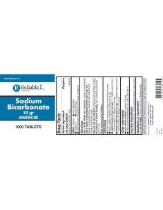 Tabletas Antiácidas de Bicarbonato de Sodio Reliable-1 1000 Unidades 2