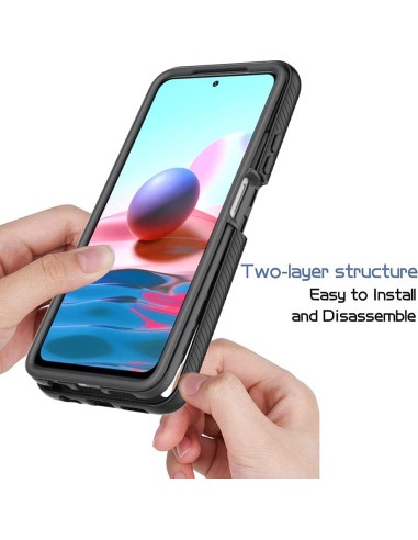 Funda Bumper Doble Capa Xiaomi Poco M5s - Negro