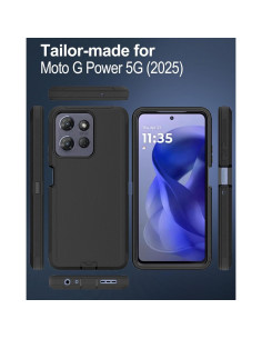 Funda Aliruke para Moto G Power 5G 2025, 3 capas, negra 2