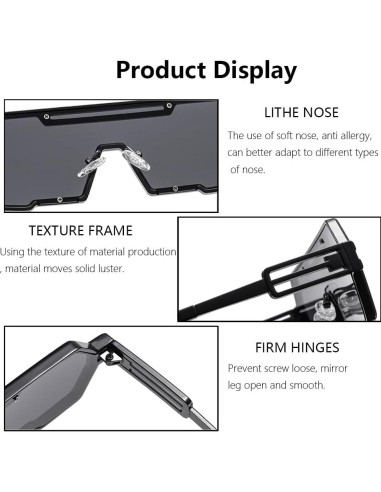 Gafas de sol retro steampunk Junsika para hombres UV400