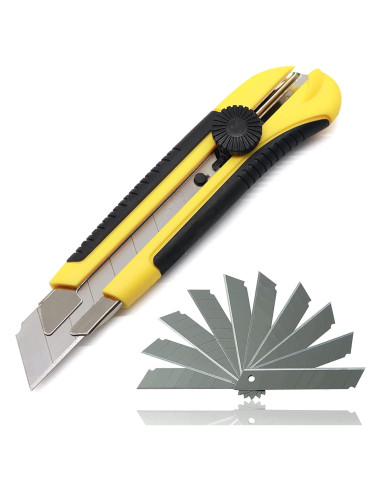 Cuchillo Utility T TOVIA 25MM con 20 Hojas SK5 Reemplazables