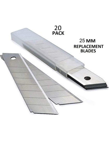 Cuchillo Utility T TOVIA 25MM con 20 Hojas SK5 Reemplazables