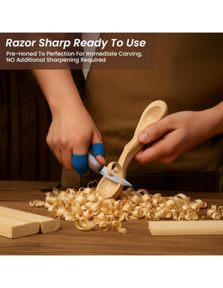 Cuchillo de Tallado en Madera TEKCHIC LWT-01 con Funda