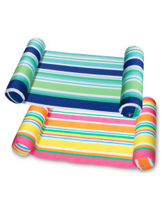 2 Flotadores Inflables para Piscina JOYIN - Hamacas Rosa y Azul