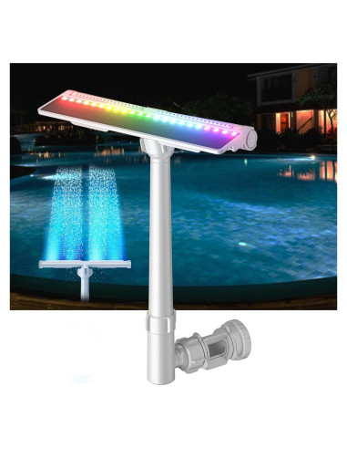 Fuente de piscina solar Pallyou con luces LED 10 colores