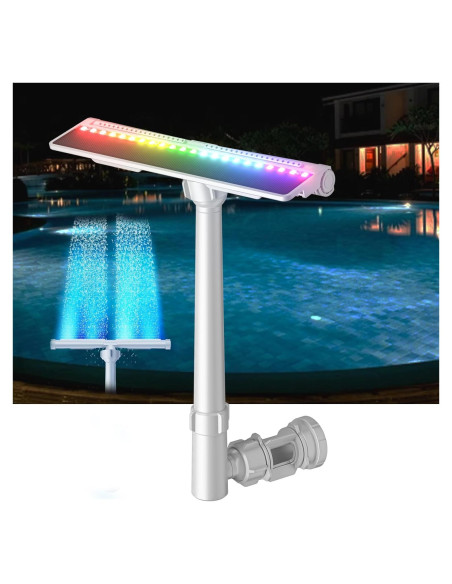Fuente de piscina solar Pallyou con luces LED 10 colores