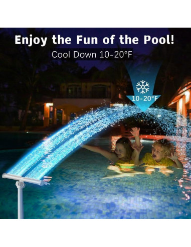 Fuente de piscina solar Pallyou con luces LED 10 colores