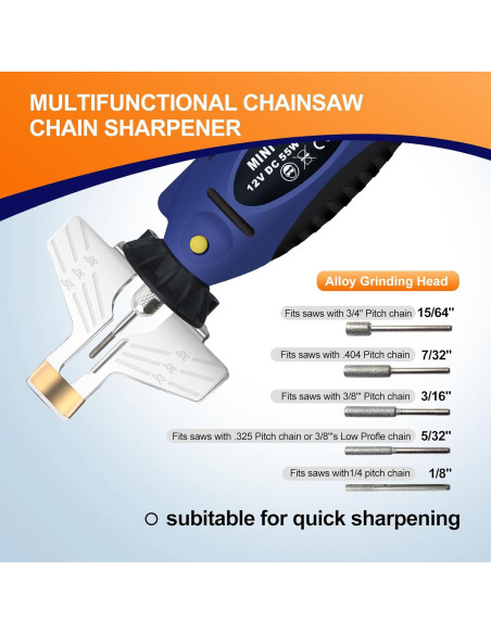 Kit de Afilador de Motosierra Eléctrica Jovant 12V 25000RPM