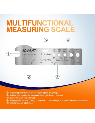 Kit de Afilador de Motosierra Eléctrica Jovant 12V 25000RPM