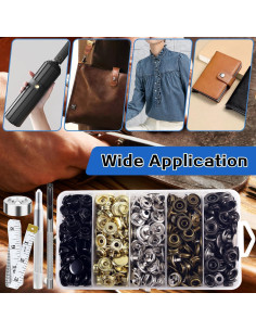 Kit de Broches a Presión XRIHSNAVI 506 Pcs 15mm Acero Inoxidable 2