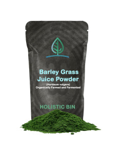Jugo en Polvo de Césped de Cebada Orgánica Holistic Bin 50g