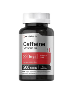 Píldoras de Cafeína Horbach 200mg con Té Verde - 200 Tabletas