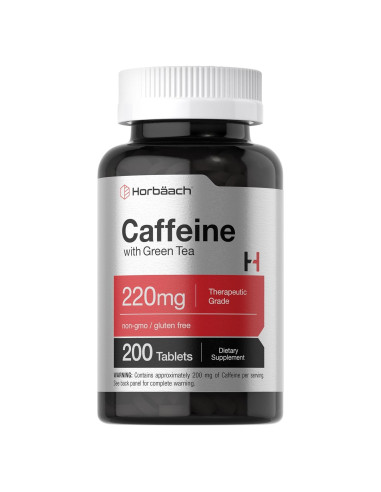 Píldoras de Cafeína Horbach 200mg con Té Verde - 200 Tabletas