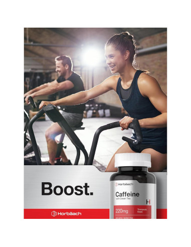 Píldoras de Cafeína Horbach 200mg con Té Verde - 200 Tabletas