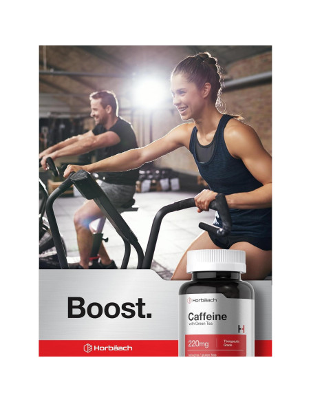 Píldoras de Cafeína Horbach 200mg con Té Verde - 200 Tabletas