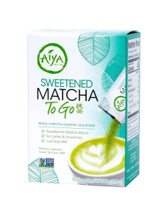 Polvo de Matcha Endulzado Aiya - 8 Stick Individuales 95g