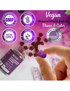 Gomas de Azafrán Premium 88.5mg Ceres Nature - Control de Apetito, Salud Ocular y Energía - 60 Unidades 2